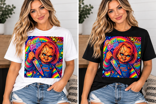 GOOD GUYS CHUCKY LISA FRANK VIBES